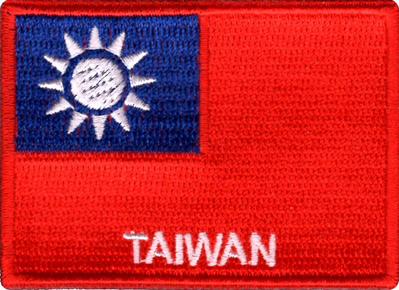 Generic Taiwan Flag Applique Embroidered Sweing Patch Suitable for Jackets, Bags, T-Shirts, Jeans, Pants, Outdoor Clothing ; Size: 7cm x 5cm ; Imported from Malaysia (1 Piece)  - Image 1