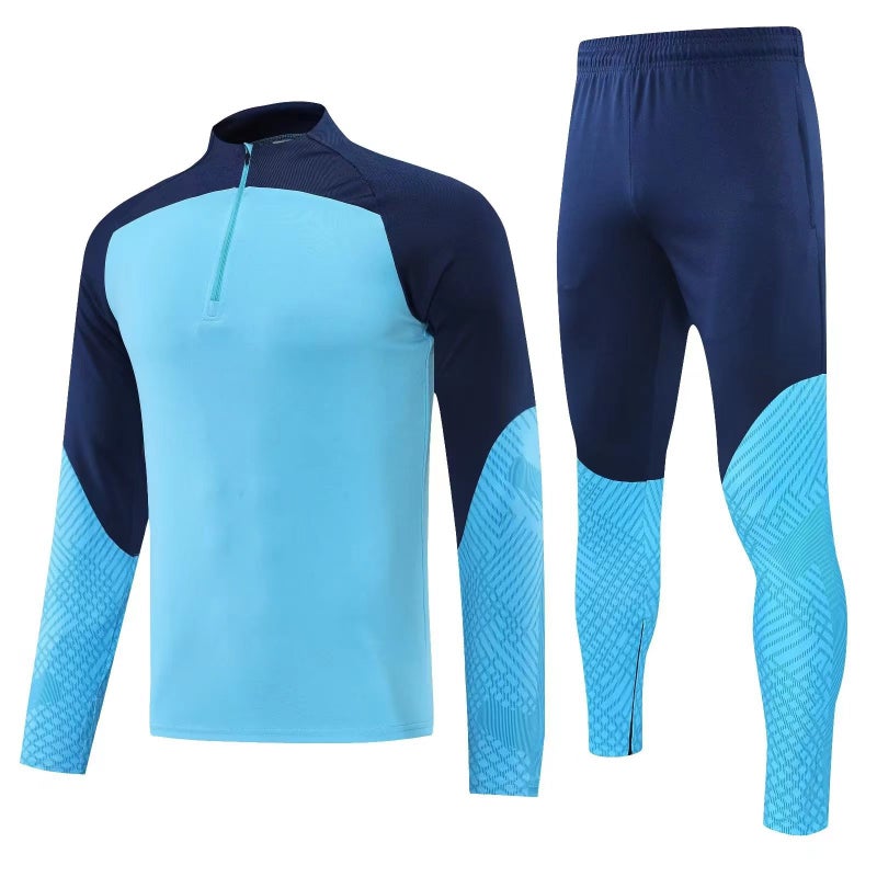 Generic Thick Soccer Training Jacket Long Sleeve with Custom Logo 6004 Sky Blue 