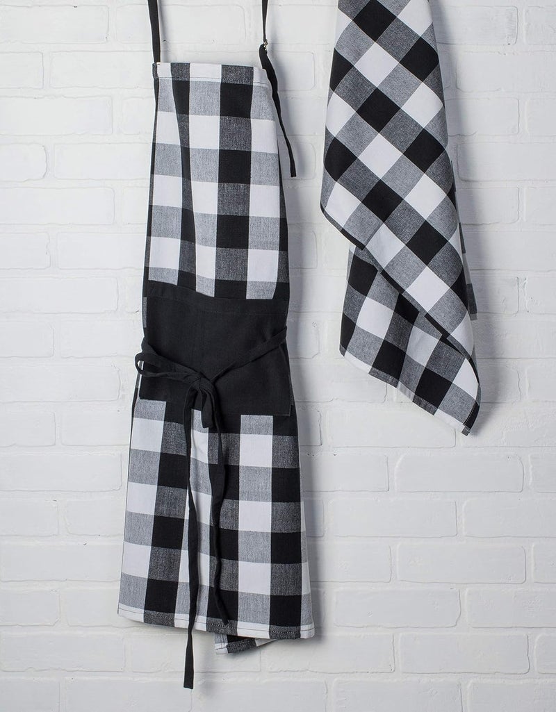 DII Buffalo Check Kitchen Collection, Classic Farmhouse Dishtowel Set, 20x30, Black & White, 3 Piece - Image 5