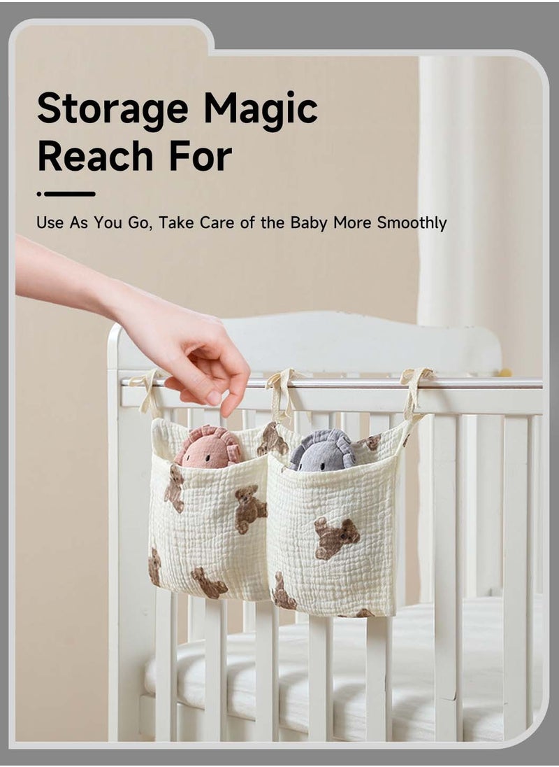 Moovant 3PCS Hanging Baby Diaper Organizer for Changing Table and Crib, Multifunctional Hanging Diaper Stacker for Baby Essentials  - Image 4