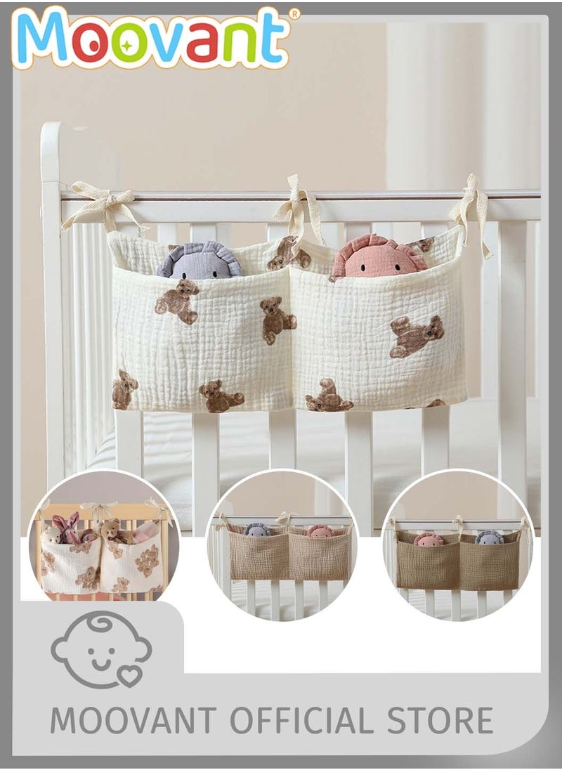 Moovant 3PCS Hanging Baby Diaper Organizer for Changing Table and Crib, Multifunctional Hanging Diaper Stacker for Baby Essentials  - Image 1
