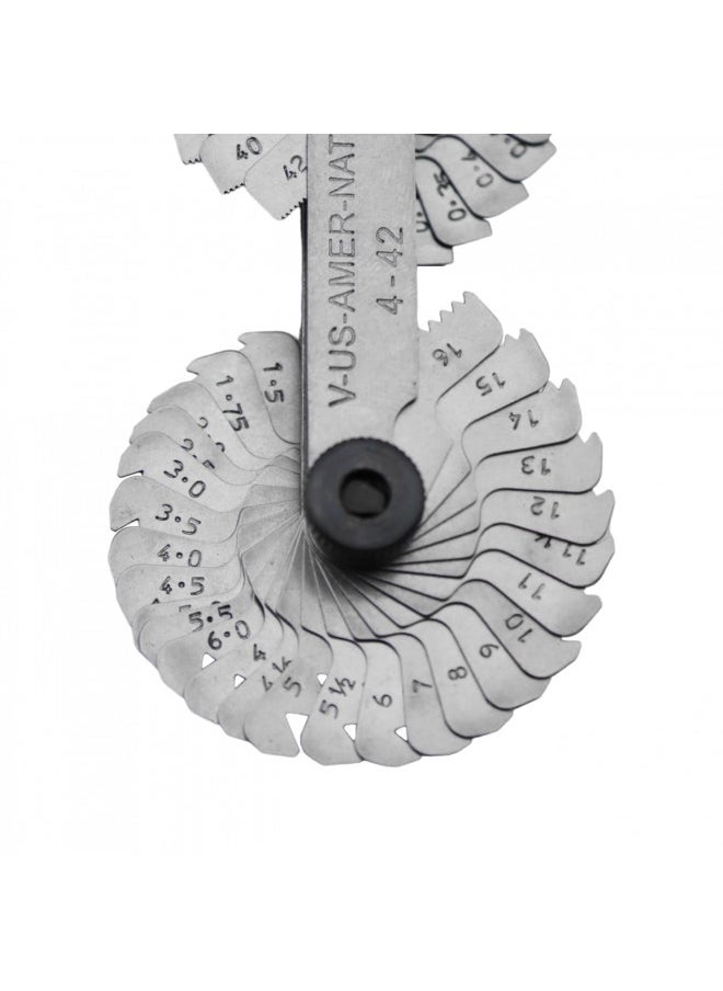 Grip Grip Thread Pitch Gauge MM & SAE Markings - Measures Counts from .25 to 5.5mm and 4 to 42 SAE - 60 Degree Thread Profiles and Locking Devices - Garage, Workshop, Home  - Image 3