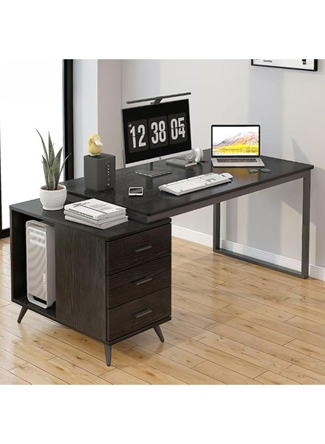 إن كي أكس طاولة كمبيوتر وطاولة متعددة الوظائف للمكتب المنزلي مقاس 120 سم مع 3 أدراج - Image 1