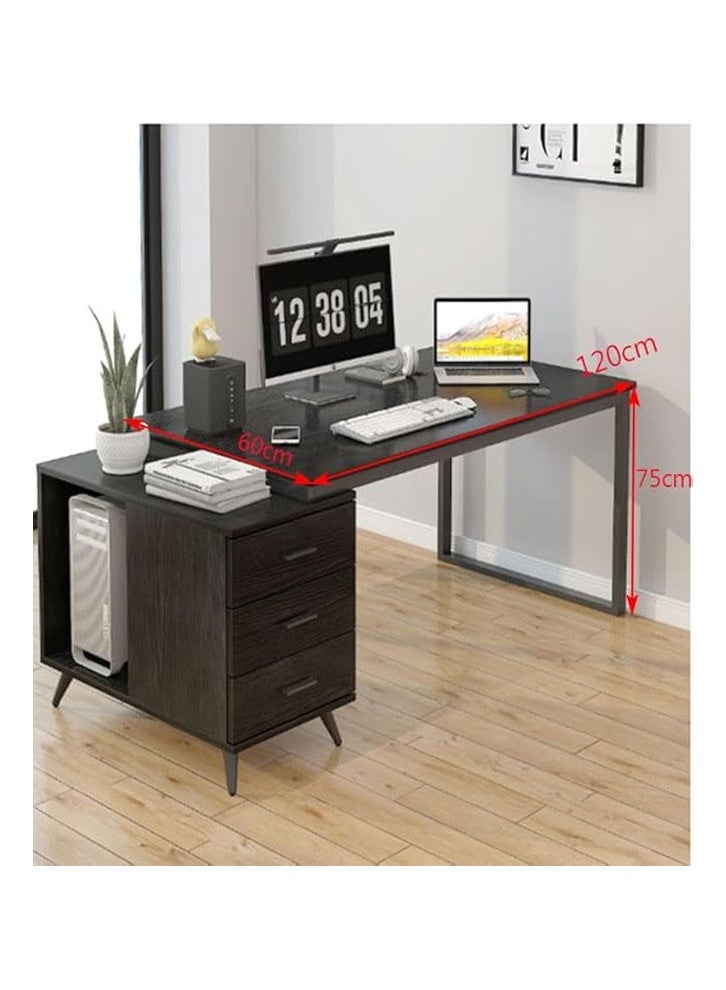 إن كي أكس طاولة كمبيوتر وطاولة متعددة الوظائف للمكتب المنزلي مقاس 120 سم مع 3 أدراج - Image 4