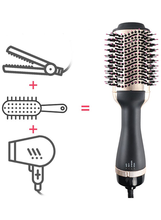 Arabest Styler and Volumizer Brush Blow Dryer Styler for Straightening, Curling, Salon Negative Ion Ceramic Hot Air Hair Dryer Black 38 x 11.5 x 9cm - Image 1