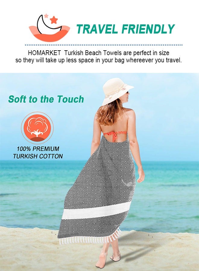 هومار كيت Turkish Beach Towel - Turkish Cotton - 39x71 inch Oversized - Turkish Towel for Beach, Bath, Pool, Gym, Yoga - Prewashed, Lightweight, Quick Dry - Image 4