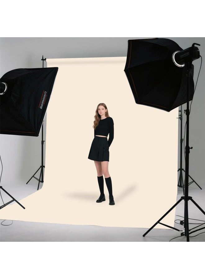 LYLYCTY خلفية كريمة للتصوير الفوتوغرافي خلفية استوديو تصوير فيديو مباشر 5x7 قدم - Image 4