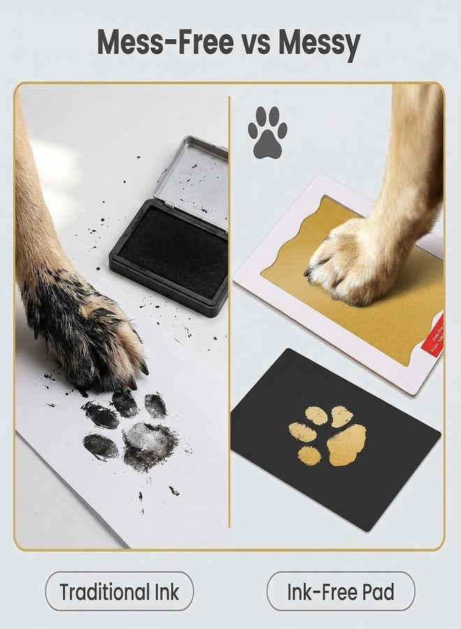 Inkless Paw Print Kit for Dogs, Dog Paw Print Kit Clean-Touch Pet Paw Print Impression Kit Mess-Free Dog Print Kit (2 Silver + 2 Gold) - Image 4