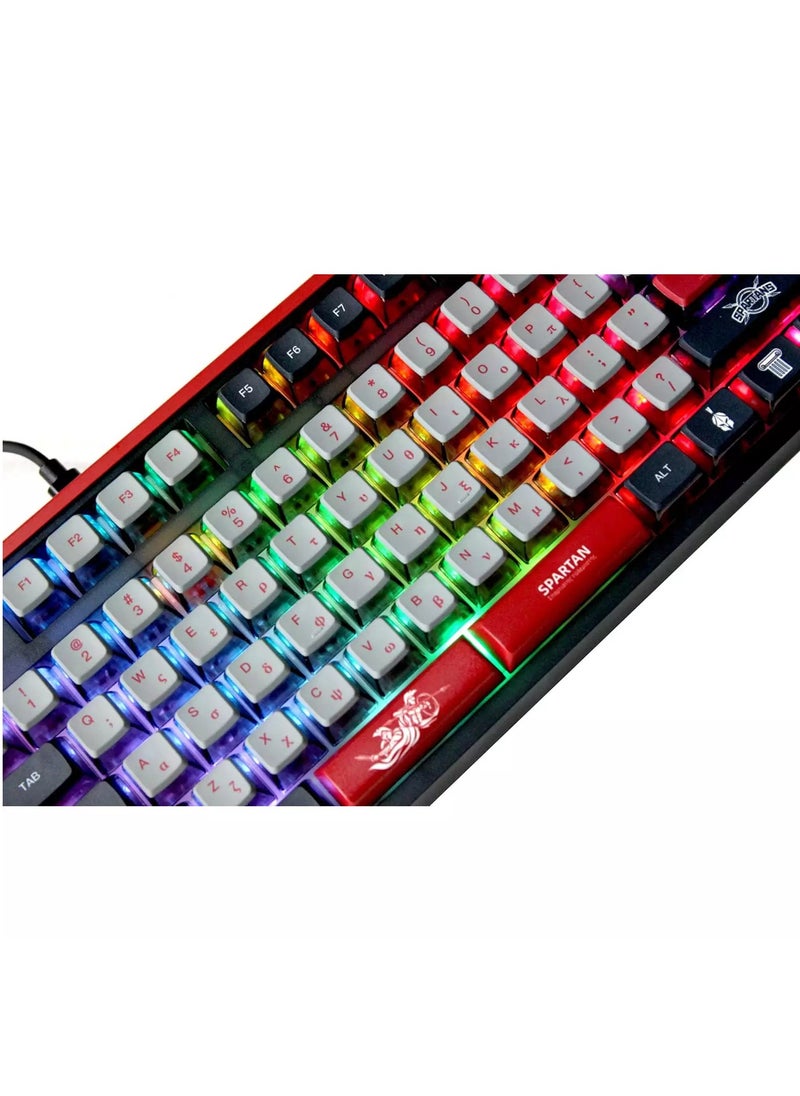 سكايلونج - لوحة مفاتيح الألعاب الميكانيكية GK87 PRO Lite RGB - ثلاثة أوضاع لاسلكية وبلوتوث وسلكية - مفتاح Gateron أصفر - قابلة للتبديل السريع (Spartan) - Image 1