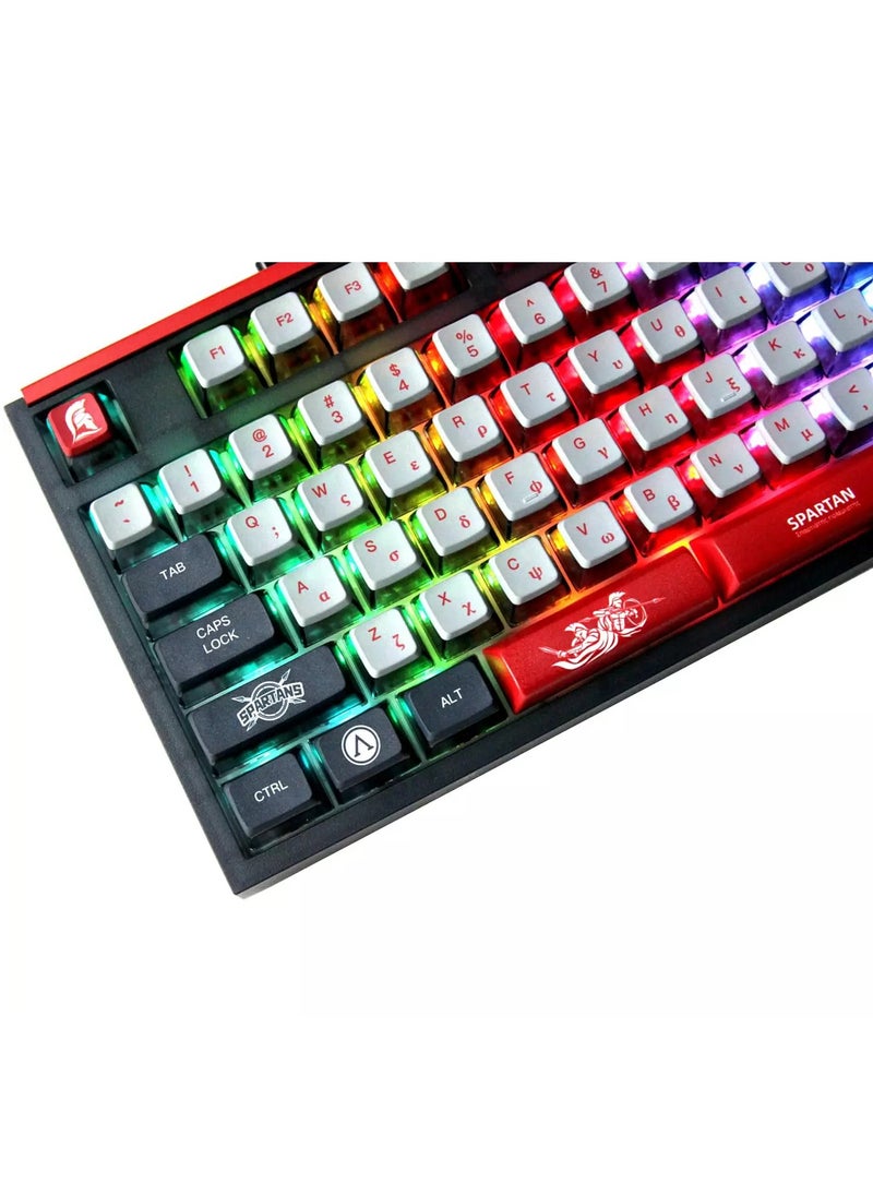 سكايلونج - لوحة مفاتيح الألعاب الميكانيكية GK87 PRO Lite RGB - ثلاثة أوضاع لاسلكية وبلوتوث وسلكية - مفتاح Gateron أصفر - قابلة للتبديل السريع (Spartan) - Image 1