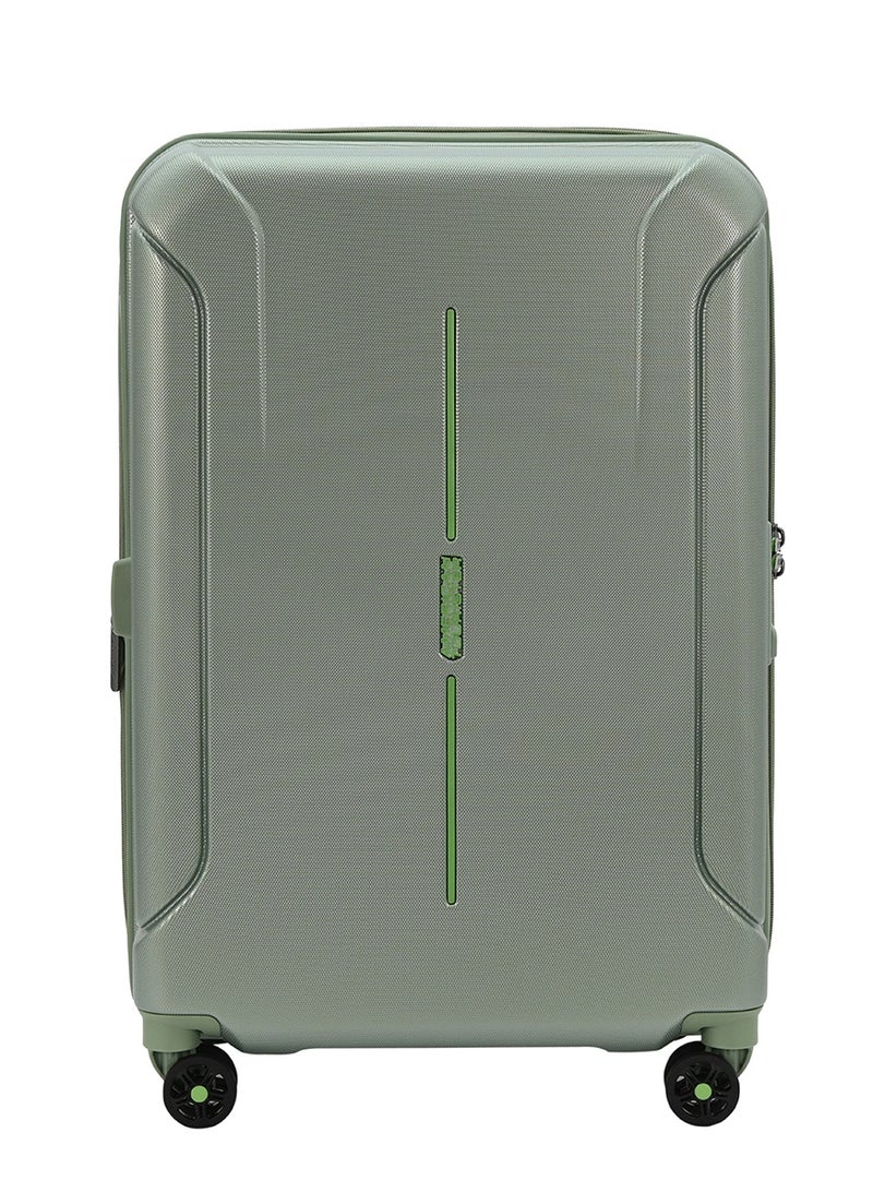 AMERICAN TOURISTER Technum Suitcase, Check-In Size 68 cm / 25 inch, 4 Spinner Wheels, Hard Top, Polycarbonate, Urban Green|DuoSaf™ Security Zipper|Dual Tube Pull Handle|Expandable - 3 Years International Warranty - Image 5