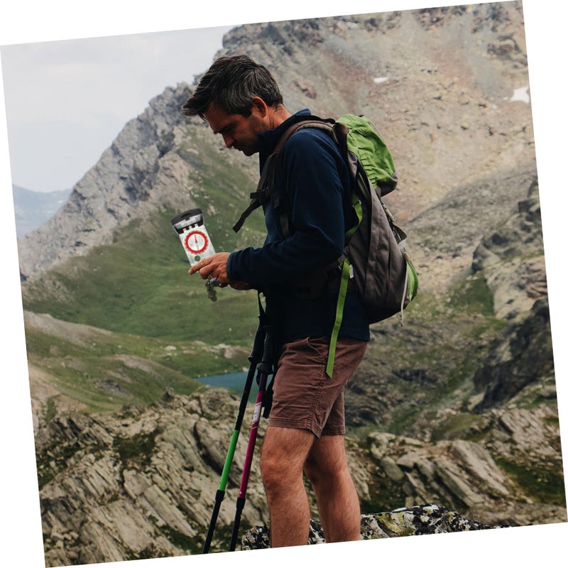 ABS Portable Navigation Compass with Luminous Pointer and Ruler for Hiking Camping Orienteering Outdoor Exploration - Image 5