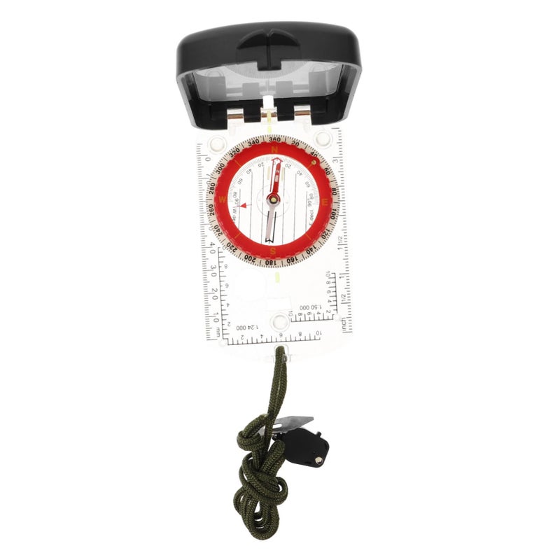 ABS Portable Navigation Compass with Luminous Pointer and Ruler for Hiking Camping Orienteering Outdoor Exploration - Image 2