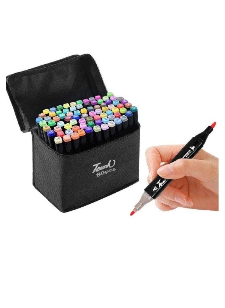 Touch-5 Alcohol Graphic Art Markers, 80 Colors Set - Image 4