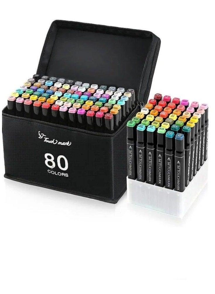 Touch-5 Alcohol Graphic Art Markers, 80 Colors Set - Image 2