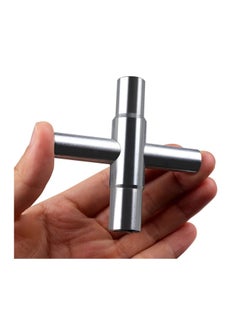 Y&D 2 Pcs Silver Water Key Steel Sillcock Wrench, 4 Way Suitable for Sillcocks Faucets Valves Spigots,1/4", 9/32", 5/16", 11/32"  - Image 5