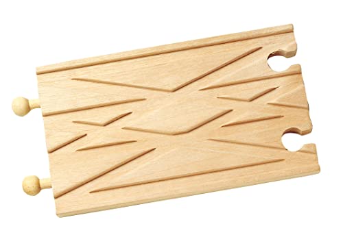 maxim enterprise, inc. Switching and Crossing Wooden Train Track, Advanced Expansion Track Compatible with Thomas & Friends, Brio, and All Major Brand Fine Wooden Train Sets and Railway Accessories - Image 3