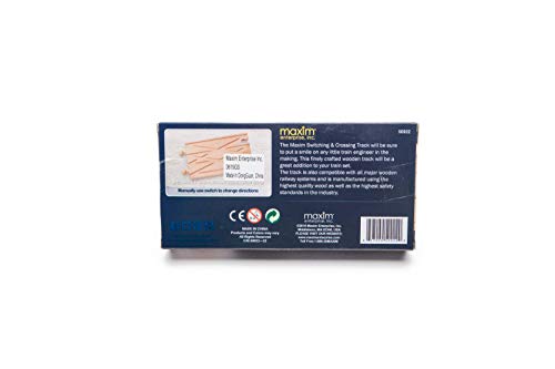 maxim enterprise, inc. Switching and Crossing Wooden Train Track, Advanced Expansion Track Compatible with Thomas & Friends, Brio, and All Major Brand Fine Wooden Train Sets and Railway Accessories - Image 5