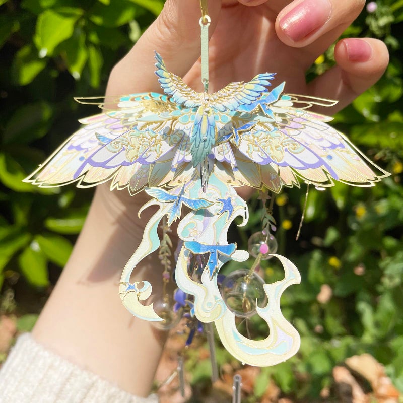 MU 3D Metal Puzzles Windbell Wind Chime D Model Kits Building for Adult and Teeners, Windchime Jigsaw Miniature DIY Sets, Birthday Gift - Image 4