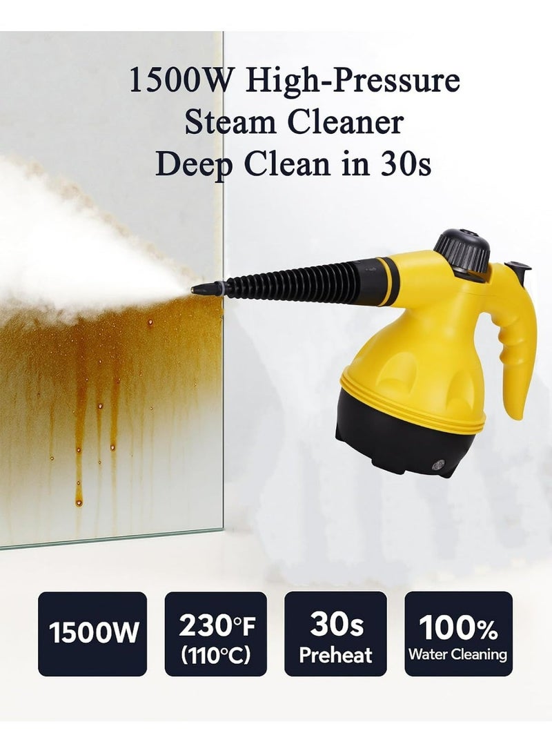 JOMILA 1500W Handheld High-Pressure Steam Cleaner for Home, Multi-Purpose Portable Steamer - Image 2