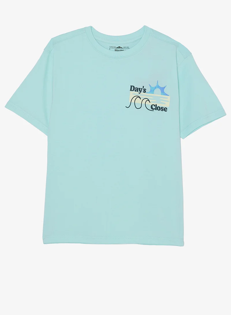 ريبلز مع نمشي Boys Drop Shoulder Tee