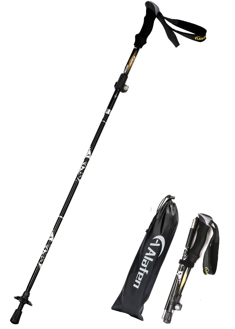 A ALAFEN Aluminum Collapsible Ultralight Travel Trekking Hiking Pole for Men and Women Fits 53 62