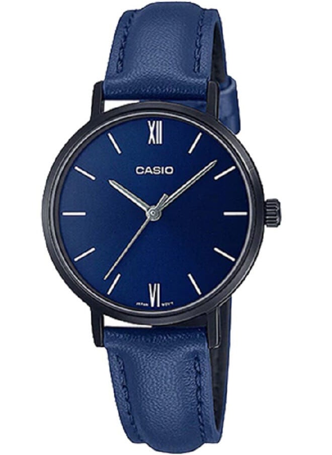 CASIO Leather Analog Wrist Watch LTP-VT02BL-2AUDF  - Image 1