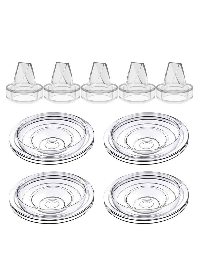 KASTWAVE Breast Pump Replacement Parts - 5 Pack Silicone Duckbill Valves & 4 Pack Silicone Diaphragms, Compatible with S9/S12/S9Pro/S12Pro Wearable Electric Breast Pumps - Image 1