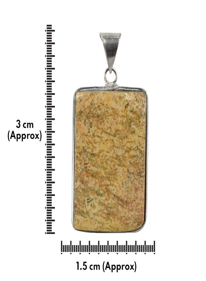 Crystu AAA Picture Jasper Pendant Square Shape Crystal Stone Locket - Pendant with Metal Chain for Reiki Healing and Crystal Healing Gemstone for Unisex (Color : Multi) - Image 5
