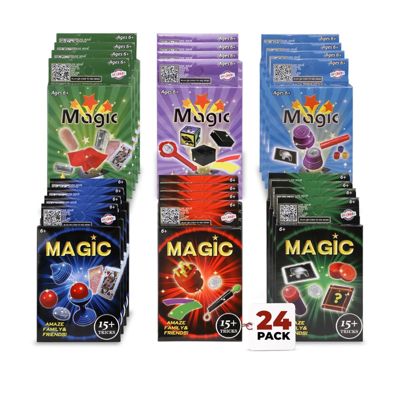 Playkidz 24 Packs of Magic Trick for Kids  Party Favors Magic Set with Over 15 Tricks Each Made Simple Magician Pretend Play Birthday IndoorOutdoor Fun Games - Image 3