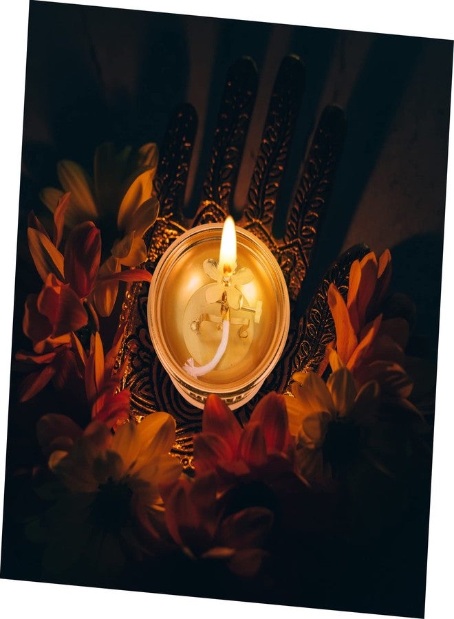 BESTOYARD Retro Brass 4-Inch Oil Lamp - Solid Brass India Oil Lamp Pyali Adjustable Wick, Indoor Use, Temple Worship, Home Decor, Buddha Candle Holder - Image 2