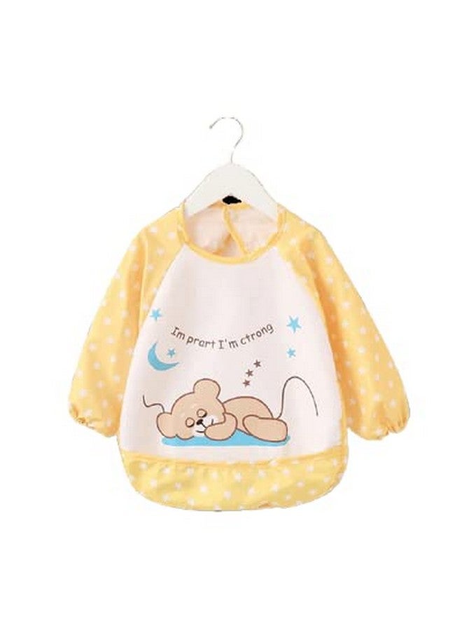 iDream iDream Kids Waterproof Long Sleeve Apron - Washable, Ideal for Painting, Artwork, and Feeding (Yellow)