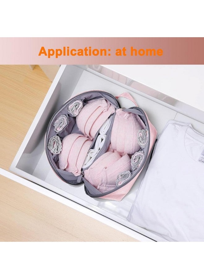 tendula Travel Underwear Organizer Bag, Lingerie Pouch Portable Bra Storage Bag, Large Lightweight Socks Bag with Handle,Multifunctional Makeup Bag,Toiletry Cosmetic Stuff Washing Bag Multi color - Image 3
