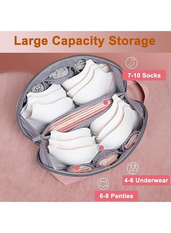 tendula Travel Underwear Organizer Bag, Lingerie Pouch Portable Bra Storage Bag, Large Lightweight Socks Bag with Handle,Multifunctional Makeup Bag,Toiletry Cosmetic Stuff Washing Bag Multi color - Image 2