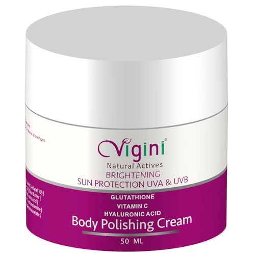 Vigini Glowing Radiance Kojic Acid Vitamin C Body Underarms Tan Removal Polishing Moisturizer Cream for Pigmentation Dark Spots Dull Uneven Skin Tone Patches for Oily & Dry Skin Men Women 50ml - Image 1