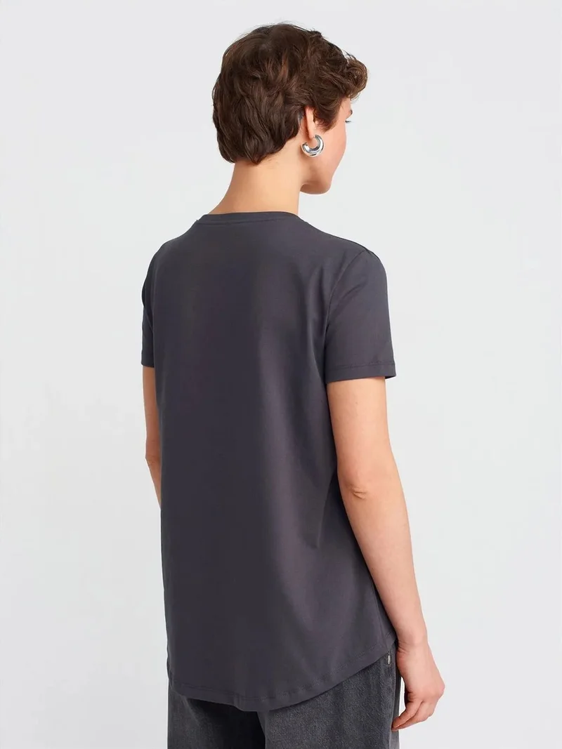ديلفين Dilvin Women's Cotton Crew Neck T-Shirt