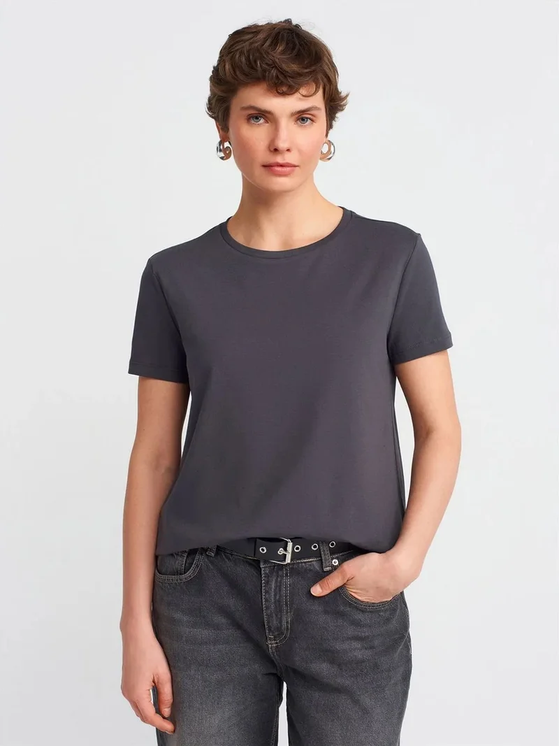 ديلفين Dilvin Women's Cotton Crew Neck T-Shirt