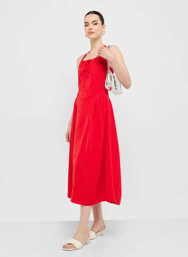 Ginger Red Halter Dress