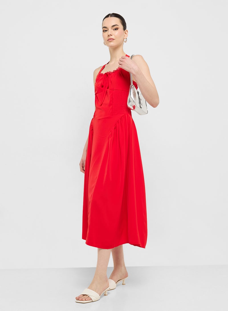 Ginger Red Halter Dress - Image 4