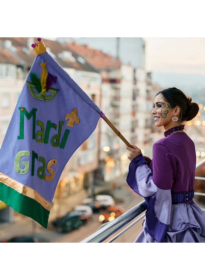 سيالكسهيني أقراط ماردي غرا للنساء، أقراط فلور دي ليز على شكل قناع تاج لامع للاحتفال بيوم الثلاثاء الكبير، إكسسوارات ماردي غرا، هدايا حفلات الكرنفال (تاج) - Image 5