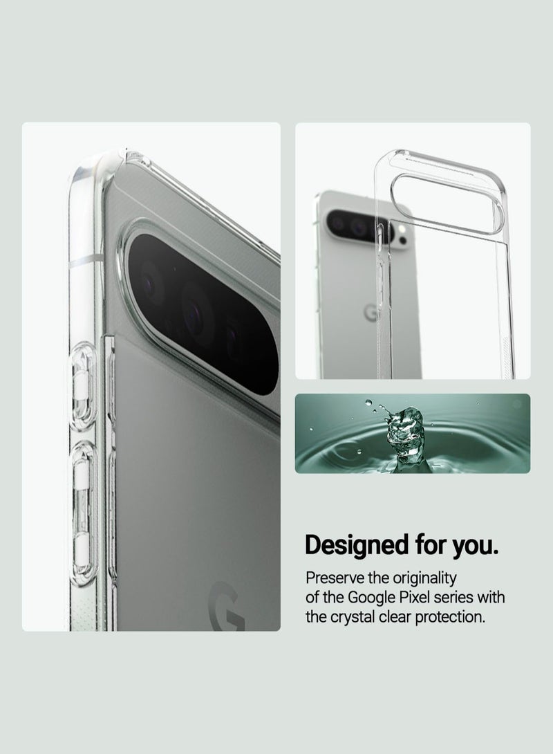 Caseology Capella Kickstand for Google Pixel 9 Case / Pixel 9 PRO Case Cover [Built-in Kick Stand] Military Grade - Clear Charcoal Gray - Image 3