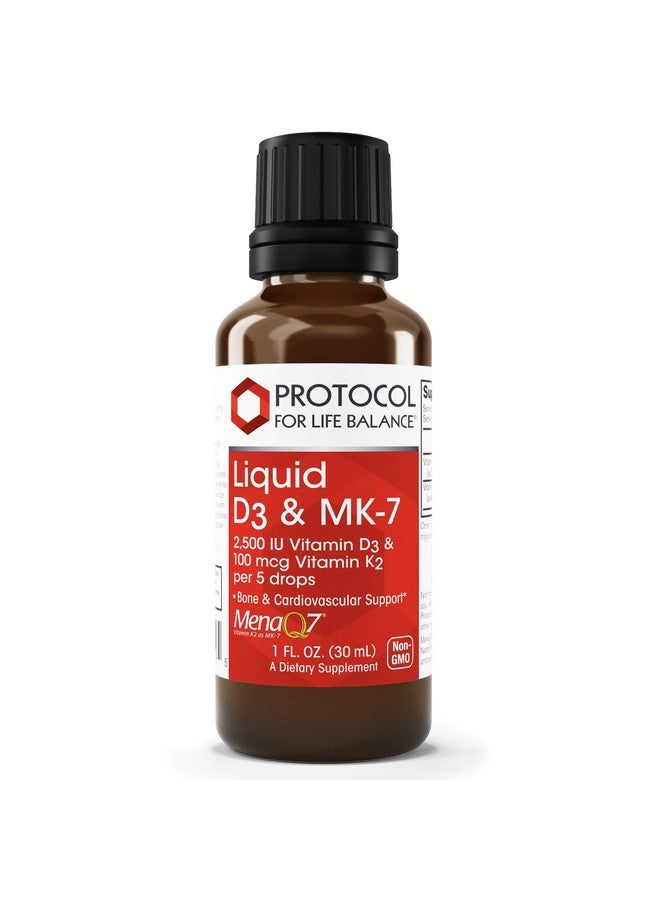 Protocol For Life Balance Liquid D3 And Mk72500Iu Vitamin D3 And 100Mcg Vitamin K2 Helps Support Bone And Cardiovascular Health 1 Fl Oz - Image 2