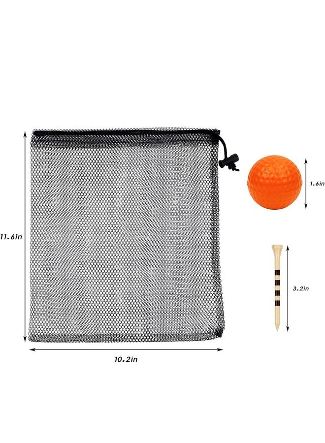 45 كرة تدريب جولف إسفنجية - كرات تدريب ذات ملمس واقعي وطيران محدود للاستخدام الداخلي أو الخارجي (الحجم: برتقالي) - Image 2