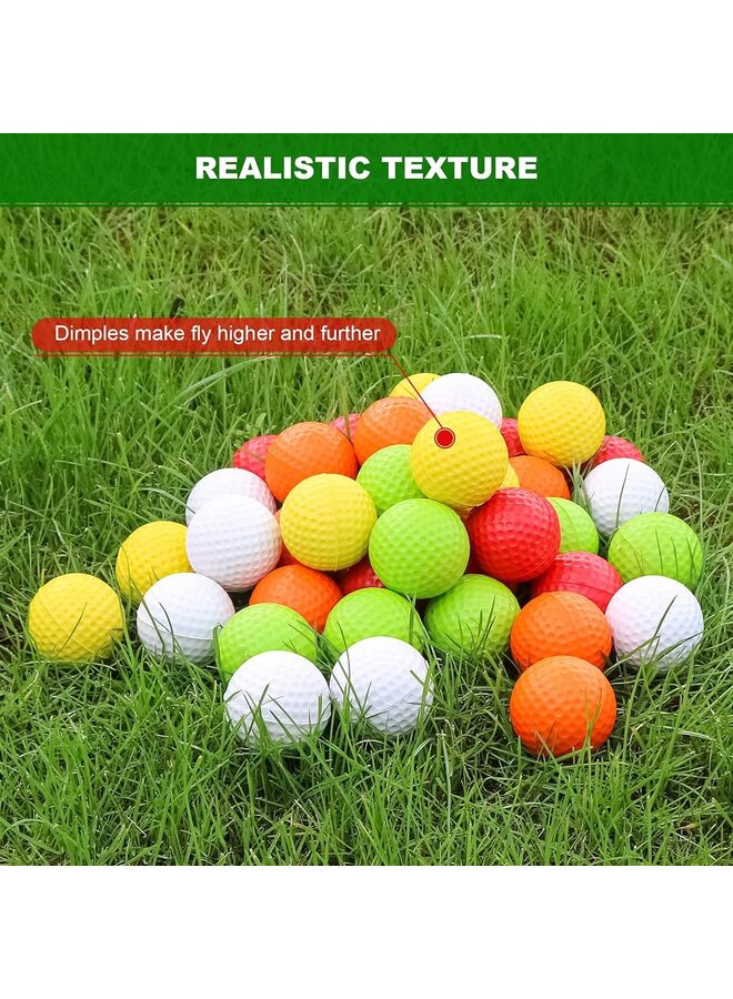 45 كرة تدريب جولف إسفنجية - كرات تدريب ذات ملمس واقعي وطيران محدود للاستخدام الداخلي أو الخارجي (الحجم: برتقالي) - Image 5