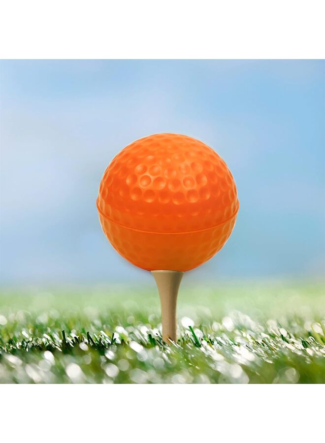 45 كرة تدريب جولف إسفنجية - كرات تدريب ذات ملمس واقعي وطيران محدود للاستخدام الداخلي أو الخارجي (الحجم: برتقالي) - Image 3