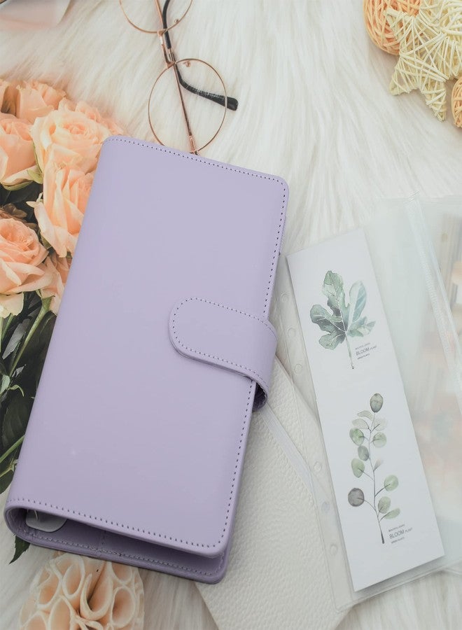 Twavang 15-Piece A6 Binder Set with PU Leather Notebook Cover, 6-Ring Binder, Purple - Image 5