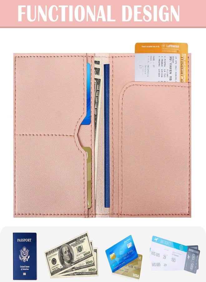 COSHAYSOO Passport Cover and Luggage Tag Set with Her Initial Chenille Letter Patch for Big Little Girls Sister Daughter, Kawaii Travel Bag Backpack Suitcase Identifier Pink E - Image 2