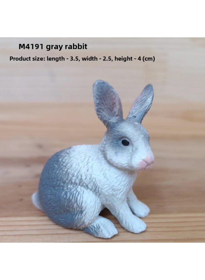 Simulation Farm PVC Small Animal Farm Poultry Toy Simulation Rabbit Cat Cattle Horse Sheep Chicken Duck Goose Dog Model-Color:1388 Rhubarb Duck  - Image 3