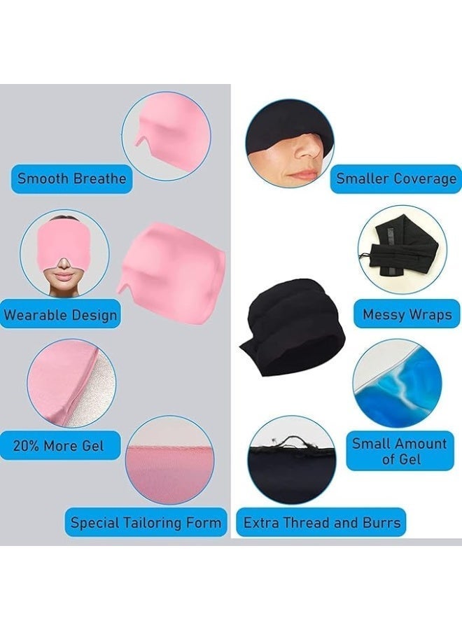 Filly GEL ICE COVERED Migraine Relief Cap - Cold Therapy Headache Relief Cap with Ice Pack Mask for Migraine, Tension, Sinus & Stress, Fitting Head Gel Ice Cap, Cold Therapy Ice Head Wrap - Image 3