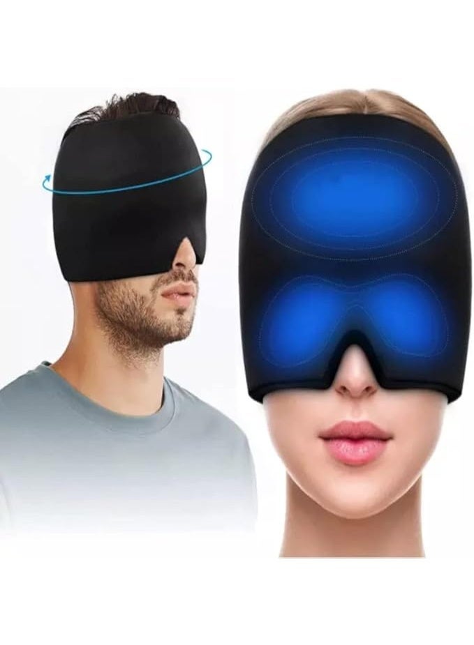 Filly GEL ICE COVERED Migraine Relief Cap - Cold Therapy Headache Relief Cap with Ice Pack Mask for Migraine, Tension, Sinus & Stress, Fitting Head Gel Ice Cap, Cold Therapy Ice Head Wrap - Image 1